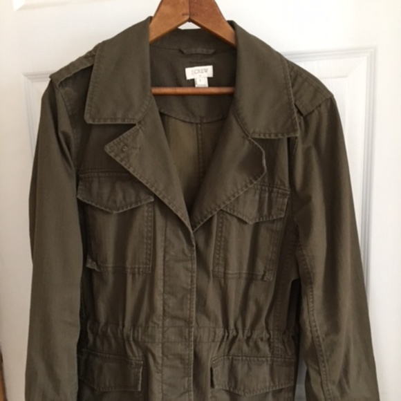 J. Crew Olive Green Anorak / Utility Jacket - Picture 2 of 7